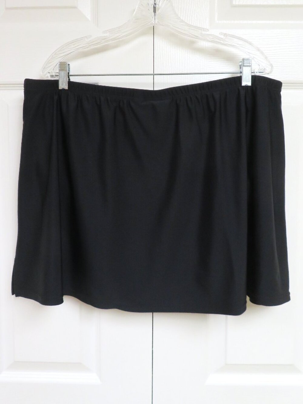Croft & Barrow Swim Skirt with Brief Solid Black 20W
